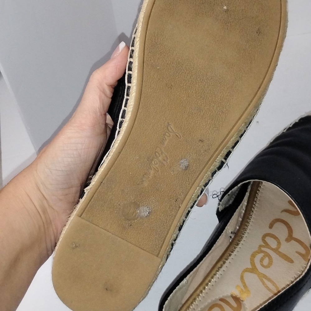 Sam Edelman‎ Women's Black Leather Espadrille Loafers Size 9 - Picture 16 of 16